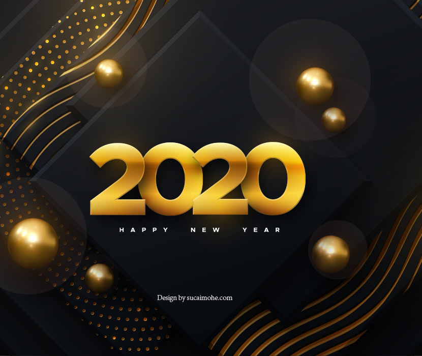 黑金3D立体2020数字设计AI源文件下载