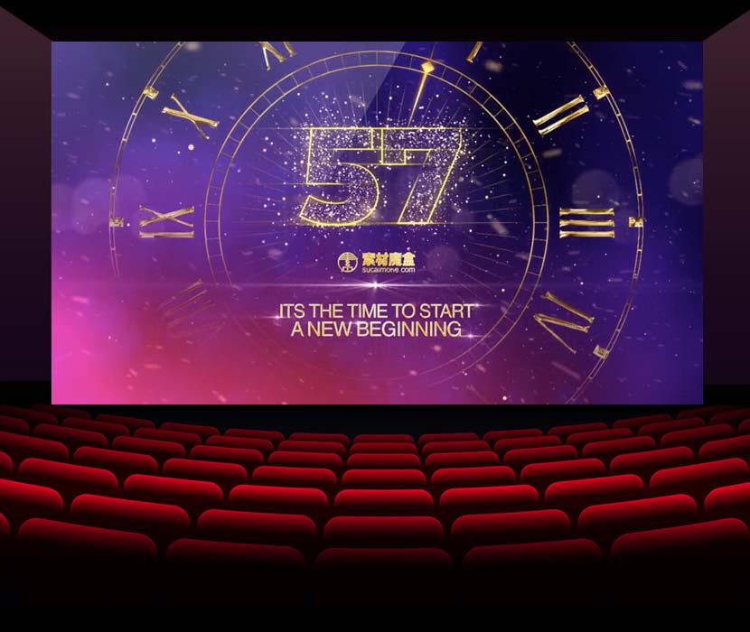 AE模板-炫酷粒子时钟倒计时新年快乐片头 New Year Countdown