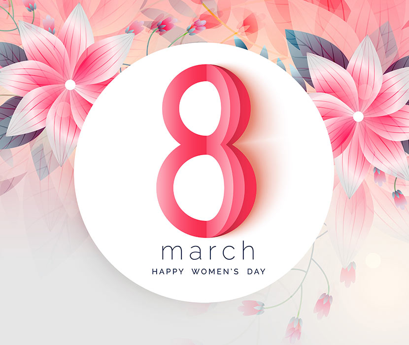 三月八日妇女节women'day剪纸折叠八温馨背景平面设计eps源文件