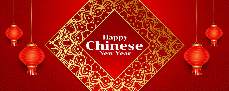 喜庆的新年彩灯装饰卡attractive-happy-chinese-new-year-lantern-decoration-card