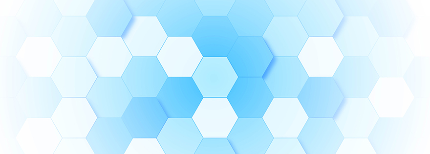蓝色菱形蜂窝5G智能医疗科技背景modelo-de-banner-de-estrutura-de-molecula-azul