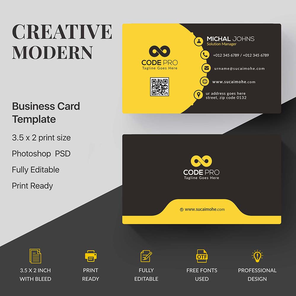 专业商务办公名片模型professional-business-card-mockup