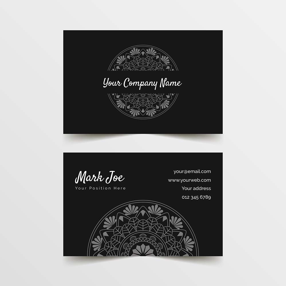 曼荼罗时尚名片模板mandala-business-card-template