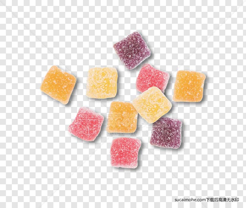 Candies_Cube_Colorful五颜六色的彩糖免抠png元素（含PSD文件）