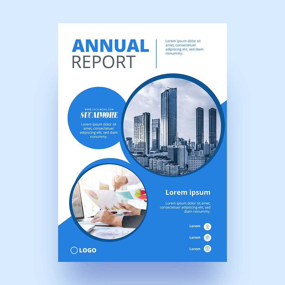 摘要年度报告商务宣传单abstract-annual-report-template-with-photo（不含图片）
