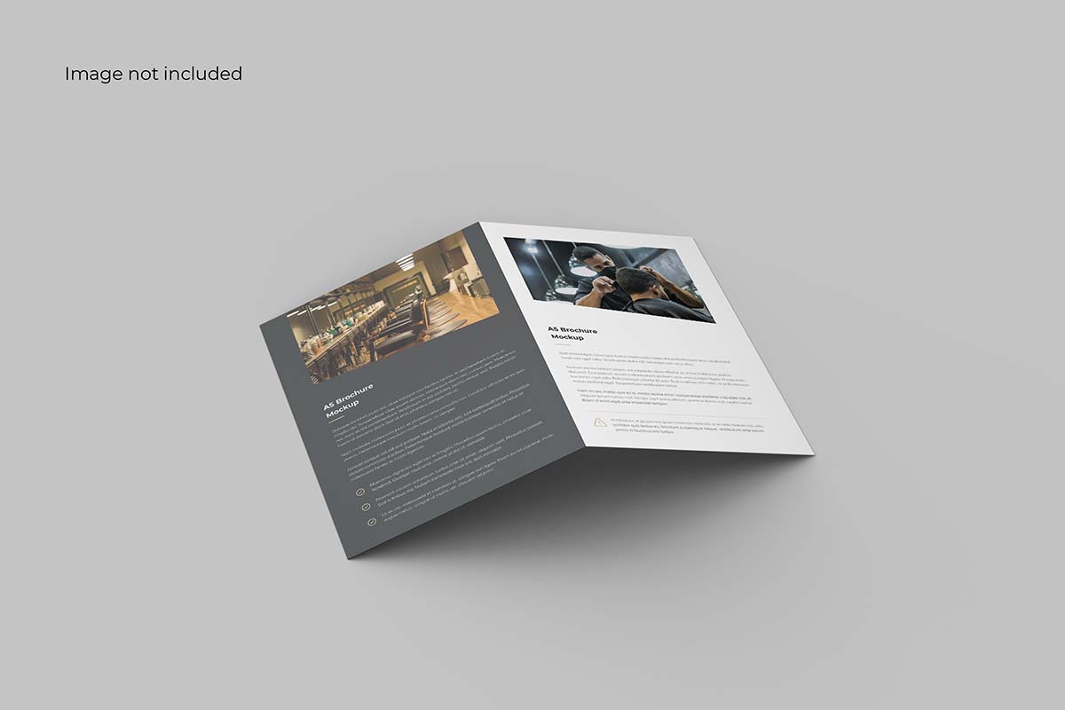 欧式高档简约双折小册子模型minimalist-bifold-brochure-mockup