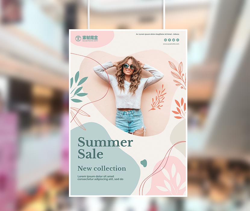 夏季系列传单页海报设计summer-collection-flyer-design