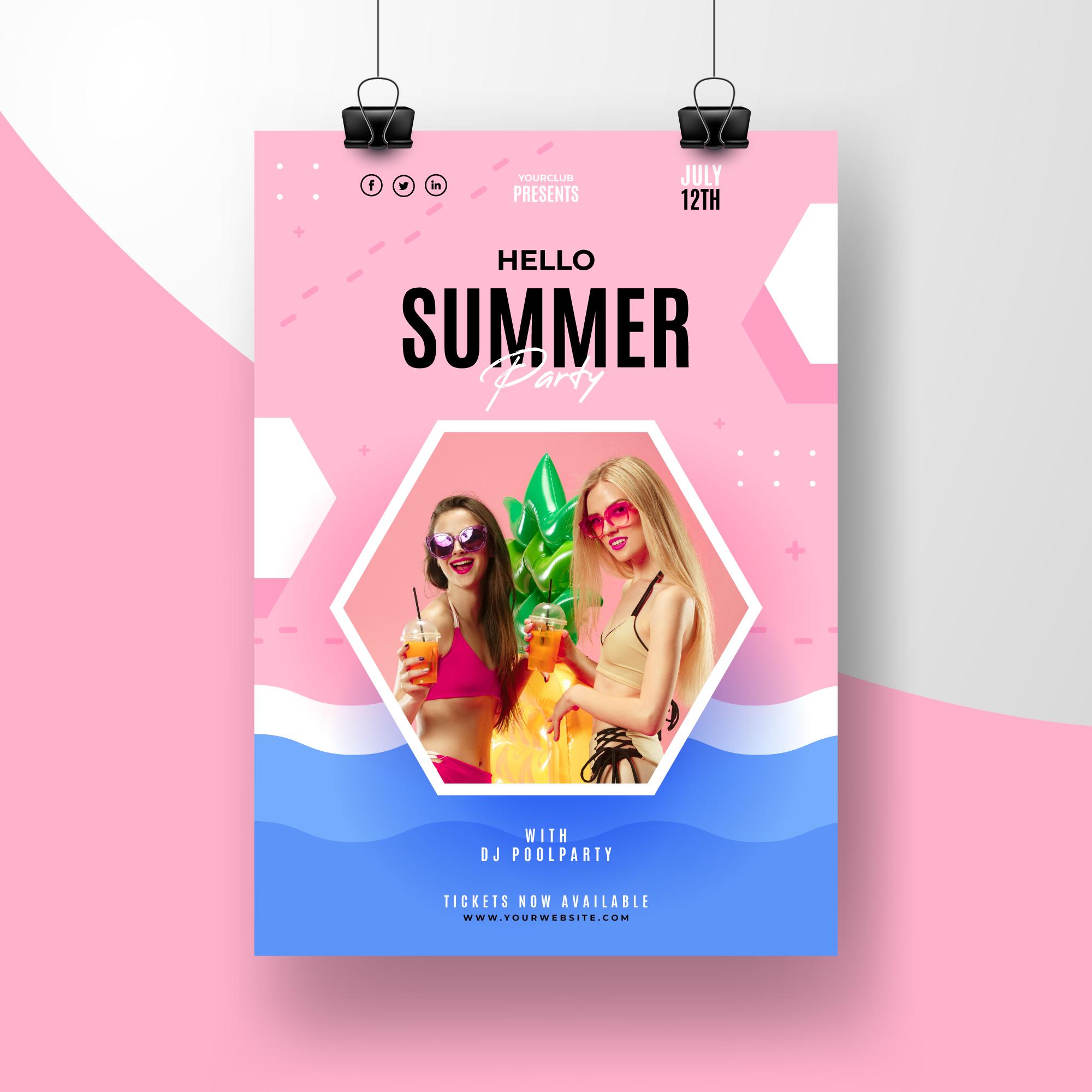 夏季派对海报创意设计PSD源文件