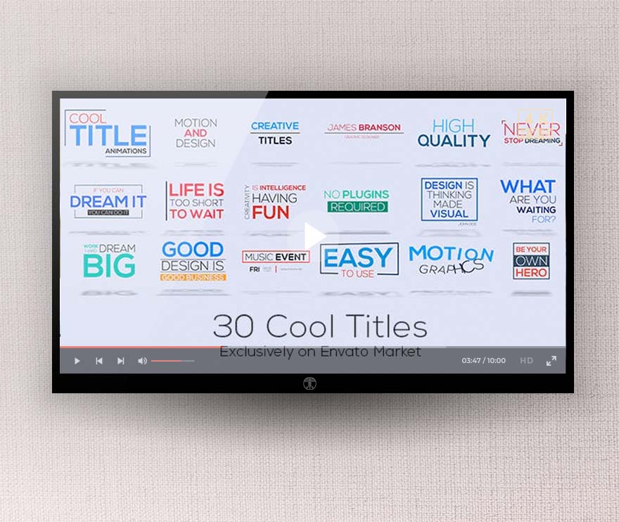 AE模板-30个简单彩色文字标题排版动画 30 Cool ti<x>tles