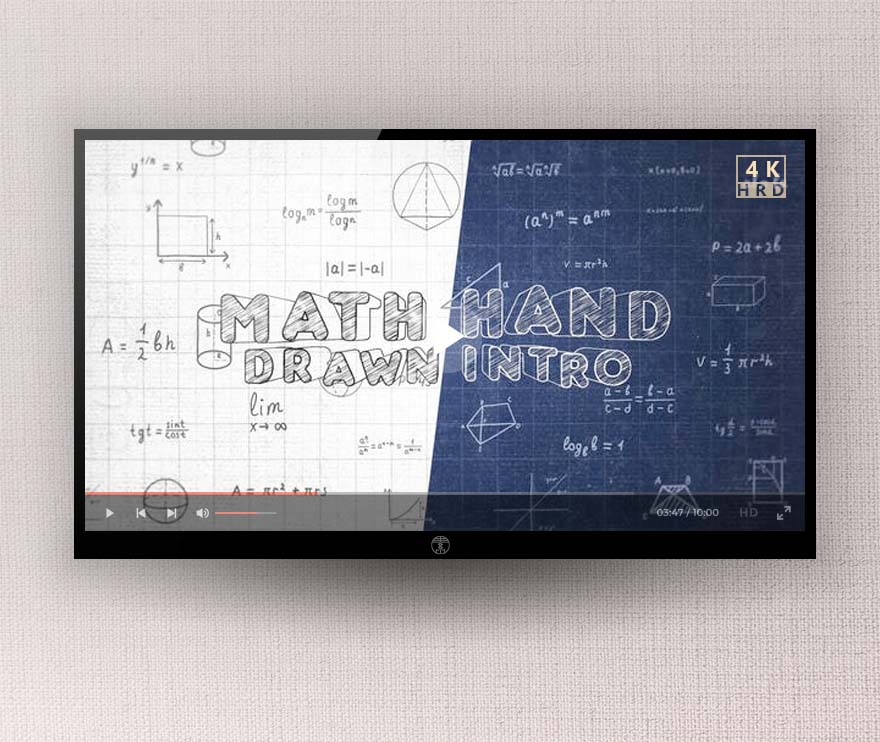 AE模板-手绘素描几何数学公式图形元素动画