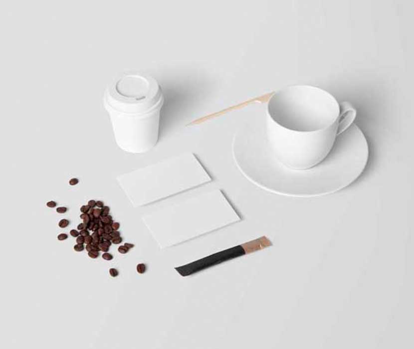 空白咖啡杯糖包包装样机PSD源文件