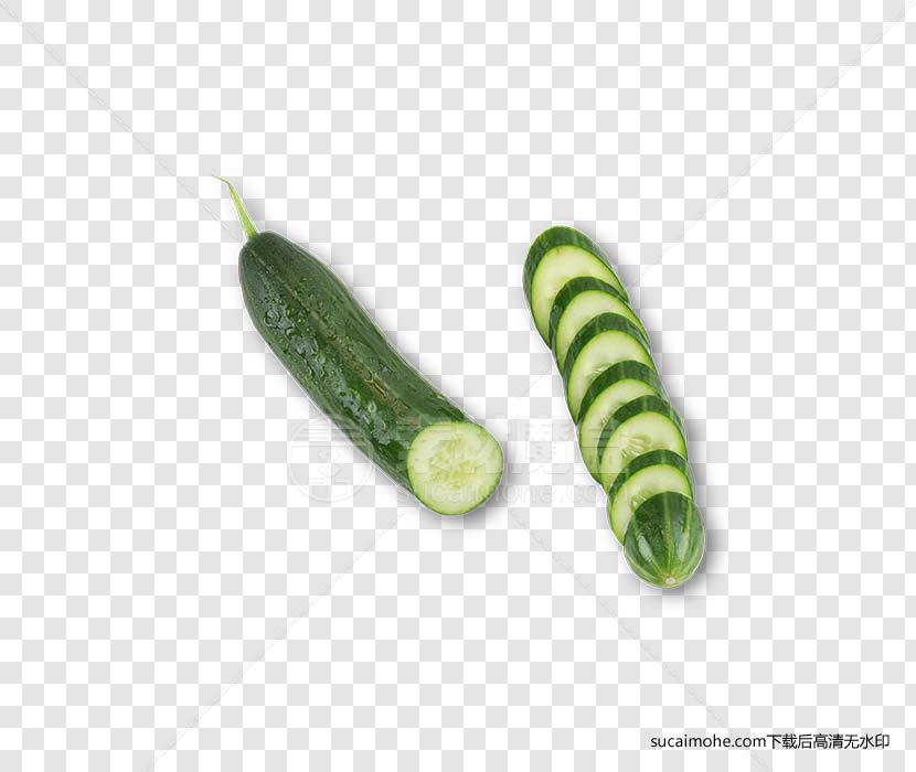 水果蔬菜黄瓜切段Cucumber_Cut免抠png元素（含PSD文件）