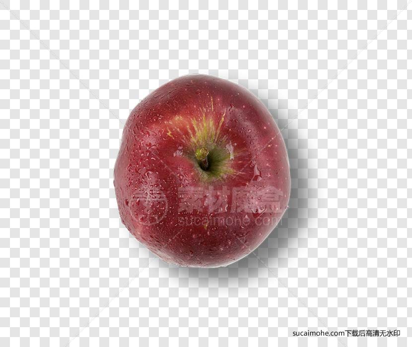 Apple_Red_Top红苹果顶视图免抠png元素（含PSD文件）