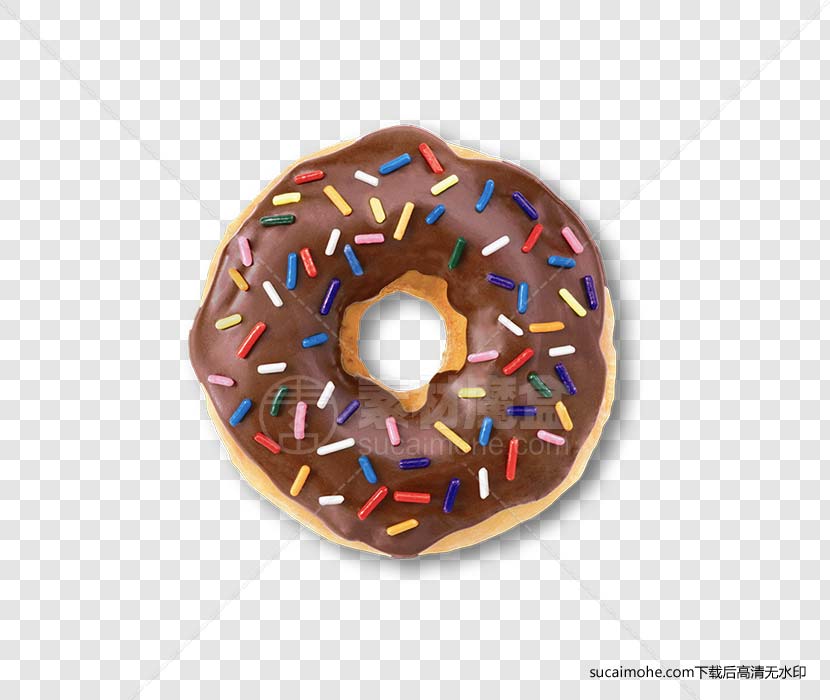 Donut_Chocolate甜甜圈顶视图免抠png元素（含PSD文件）