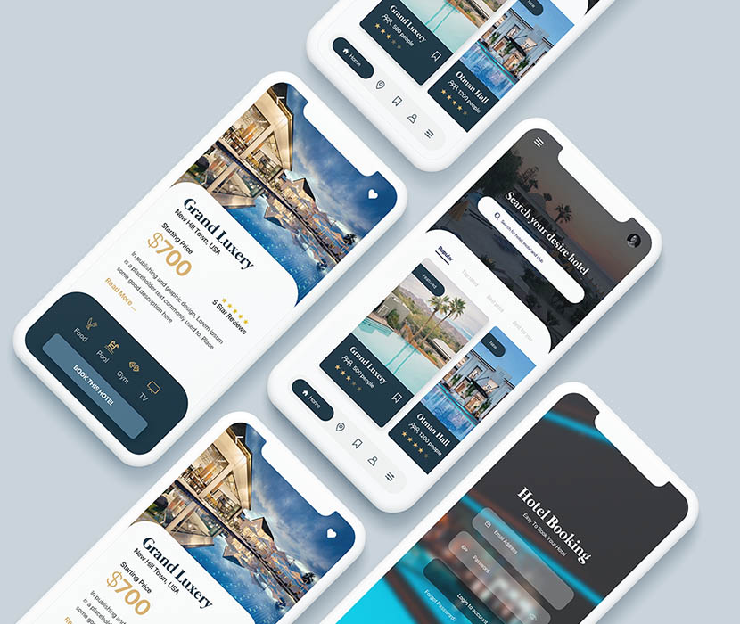 酒店预定APP软件应用UI界面设计Hotel Booking App