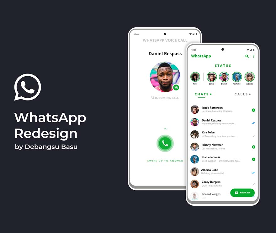 WhatsApp重新设计-概念WhatsApp Redesign - A Concept