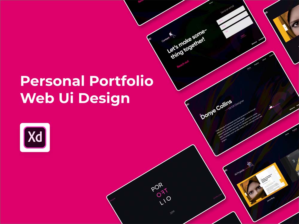 个人投资组合网站用户界面设计Personal Portfolio Website UI Design