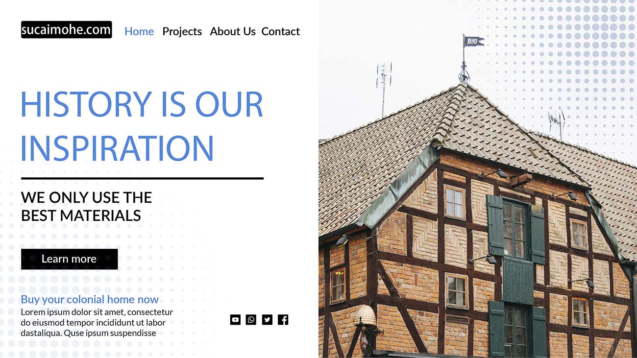 建筑概念网站banner模板Psd源文件arhitecture-concept-banner-template
