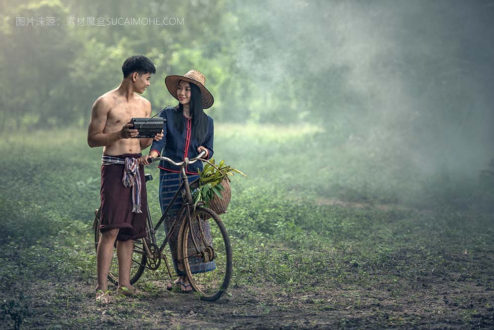 成人 农业 自行车 亚洲 篮 美丽