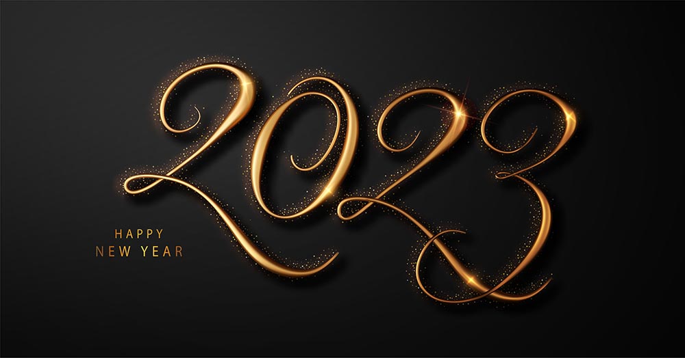   2023新年快乐背景设计贺卡横幅海报矢量插图 