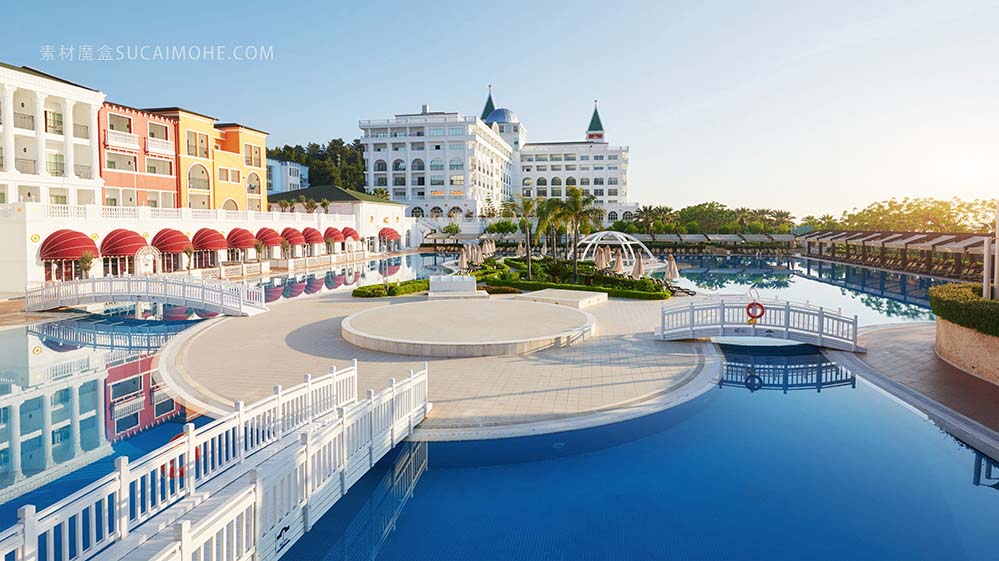 游泳池和豪华酒店的海滩，室外游泳池和水疗中心。阿马拉·多尔斯·维塔豪华酒店