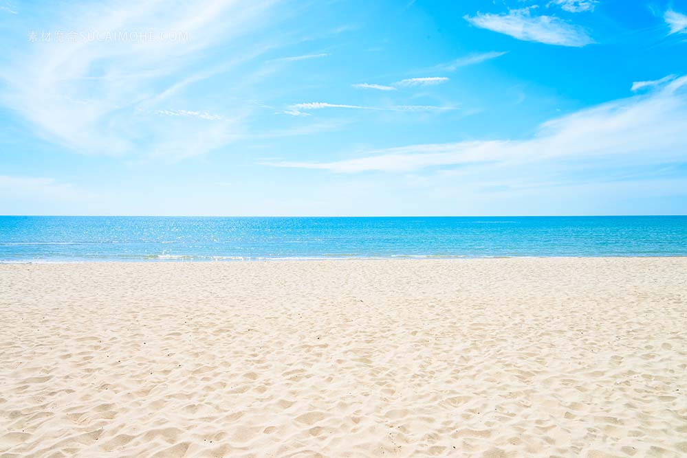 空海和沙滩蓝天背景照片empty-sea-beach-background