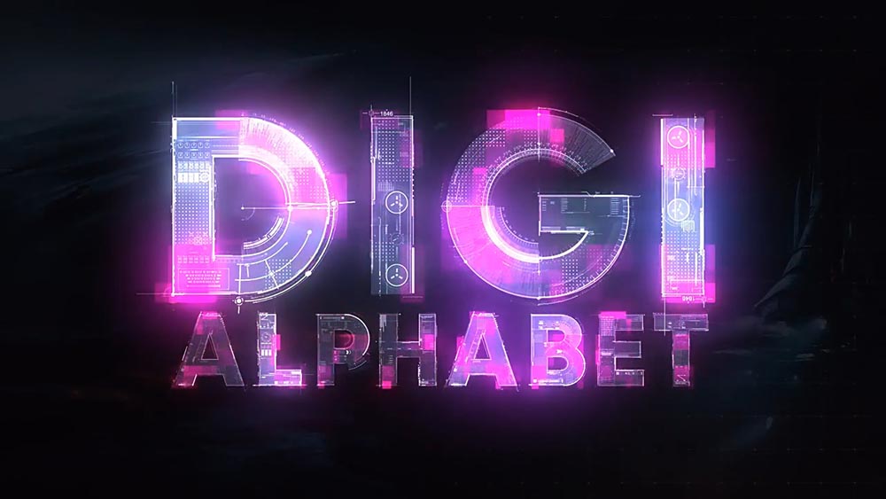 AE模板-科技赛博朋克风格字母数字动画工具包 Techno Digital Animated Alphabet