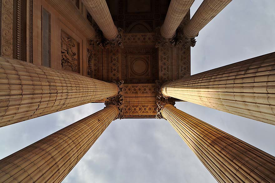 pantheon-万神殿 历史 纪念碑 体系结构 新古典 列 观点 建筑 圆顶 巴黎 法国 强加 高清摄影大图