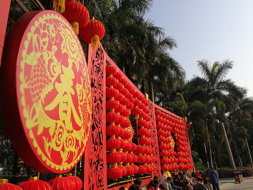  chinese-new-year-中国春节 红灯笼 春 红色 高清摄影大图