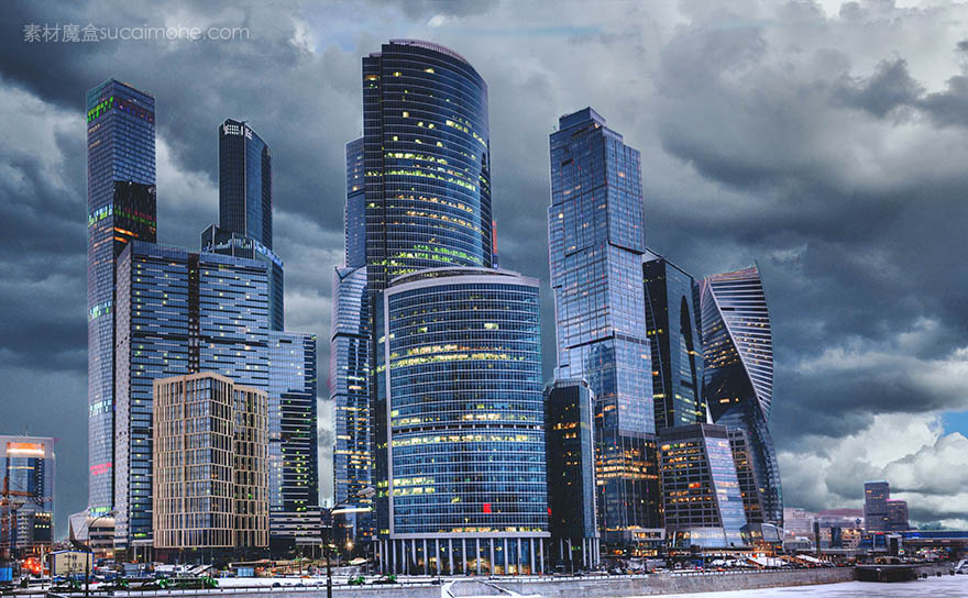 moscow-莫斯科 城市 大都市 俄罗斯 街 结构 业务 摩天大楼 建设 巴黎 资本 办公室 天空