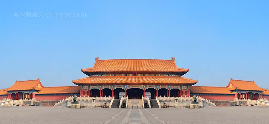 历史建筑全景紫禁城中国北京