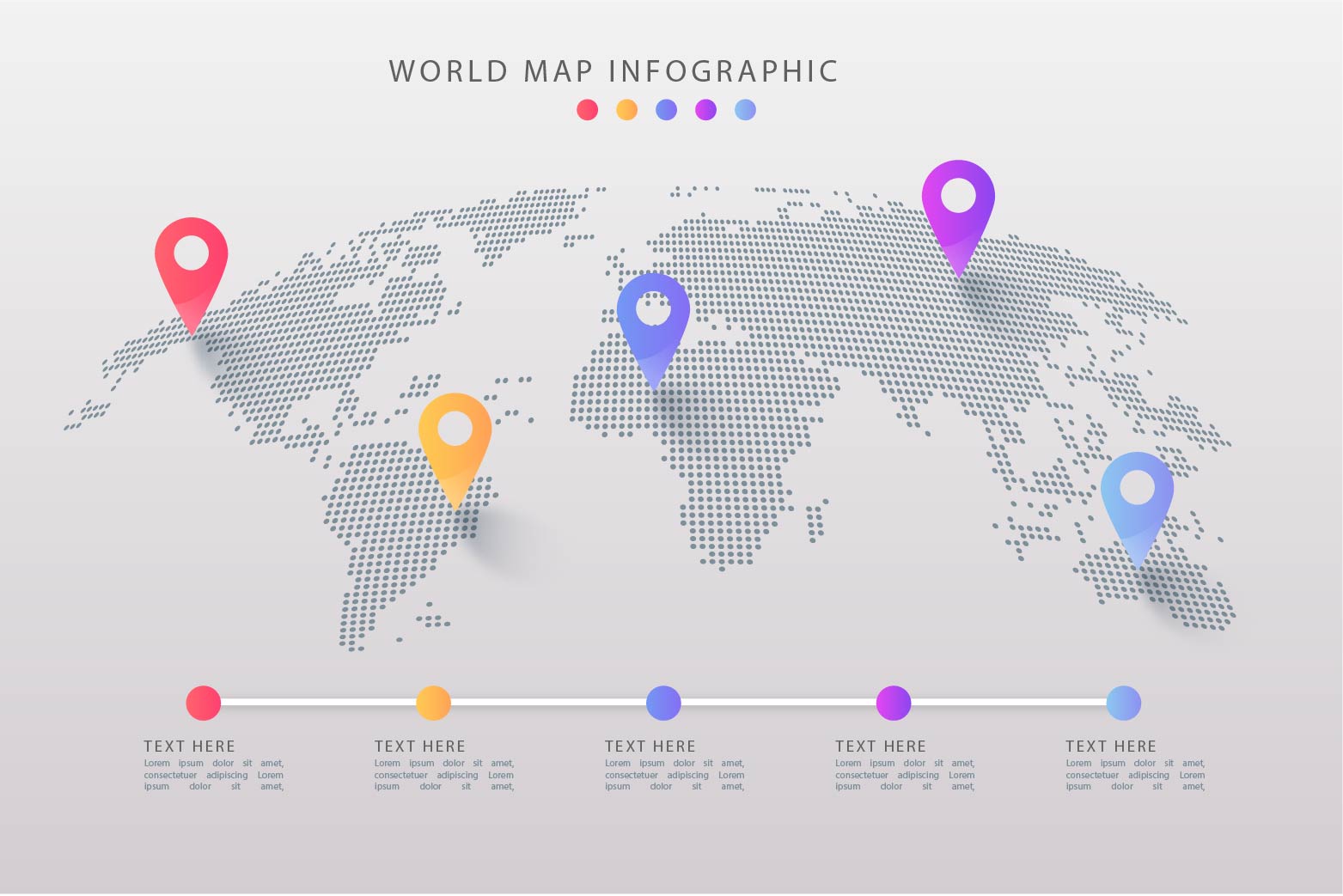 世界地图上的商业信息图EPS/AI源文件infografico-de-negocios-de-mapa-mundo