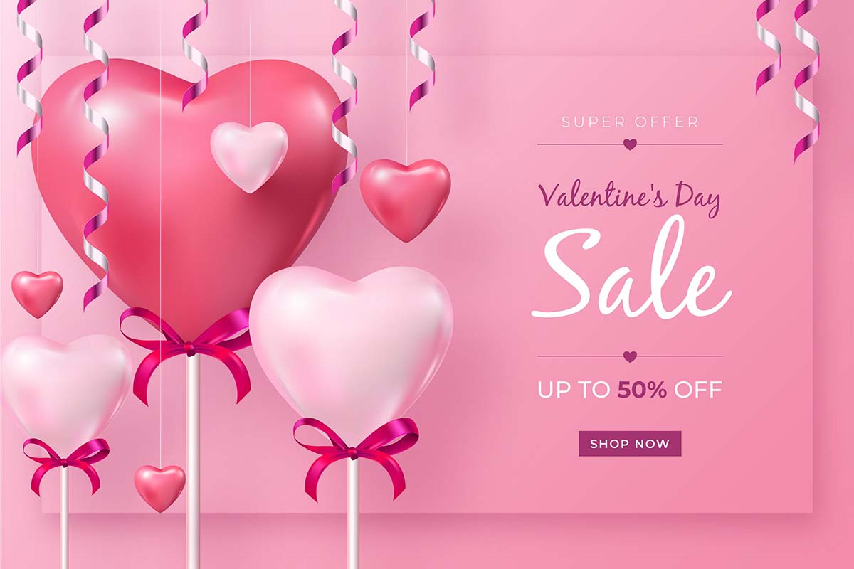情人节那天促销矢量valentine-s-day-sale-promo