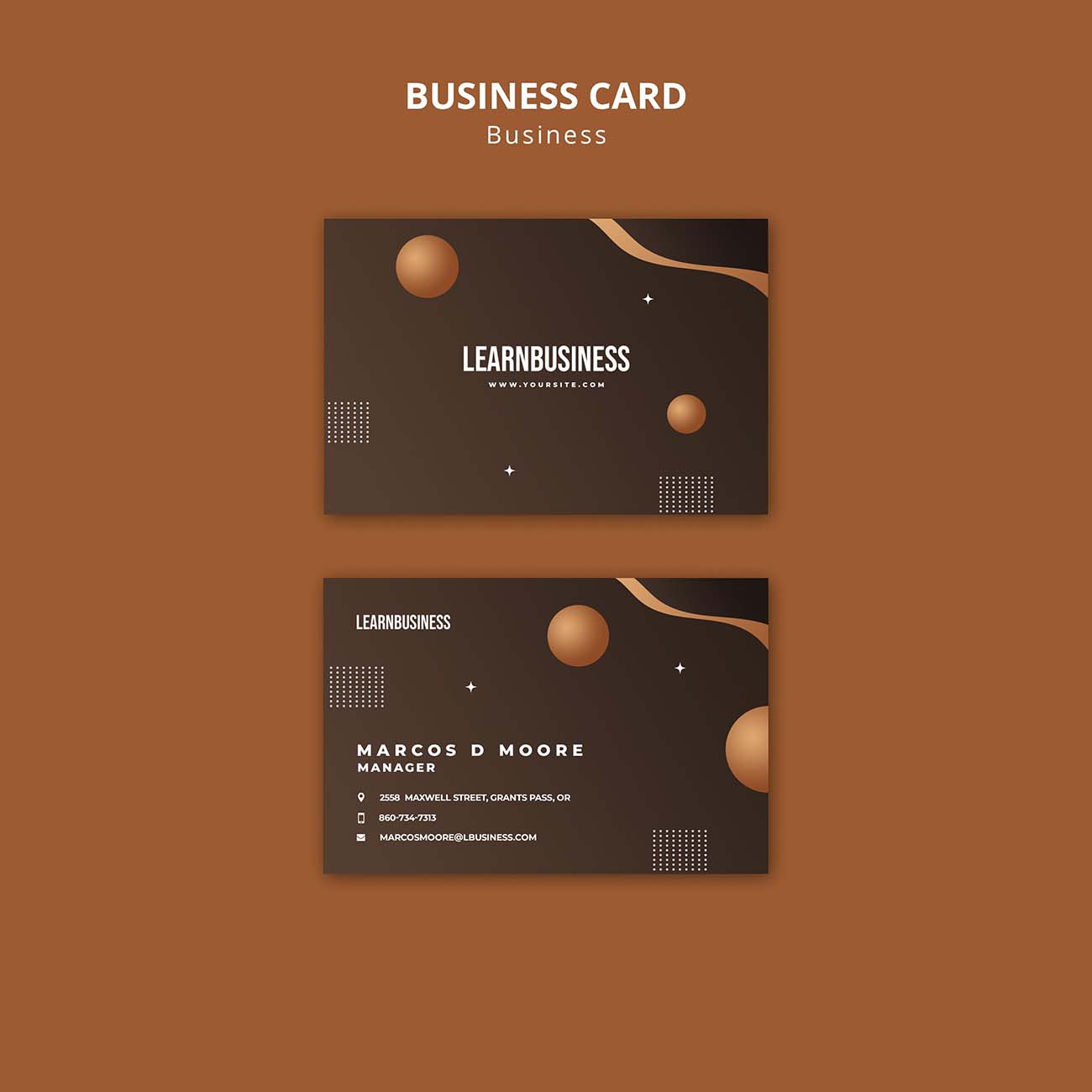 正面背面商务高端名片front-back-business-card