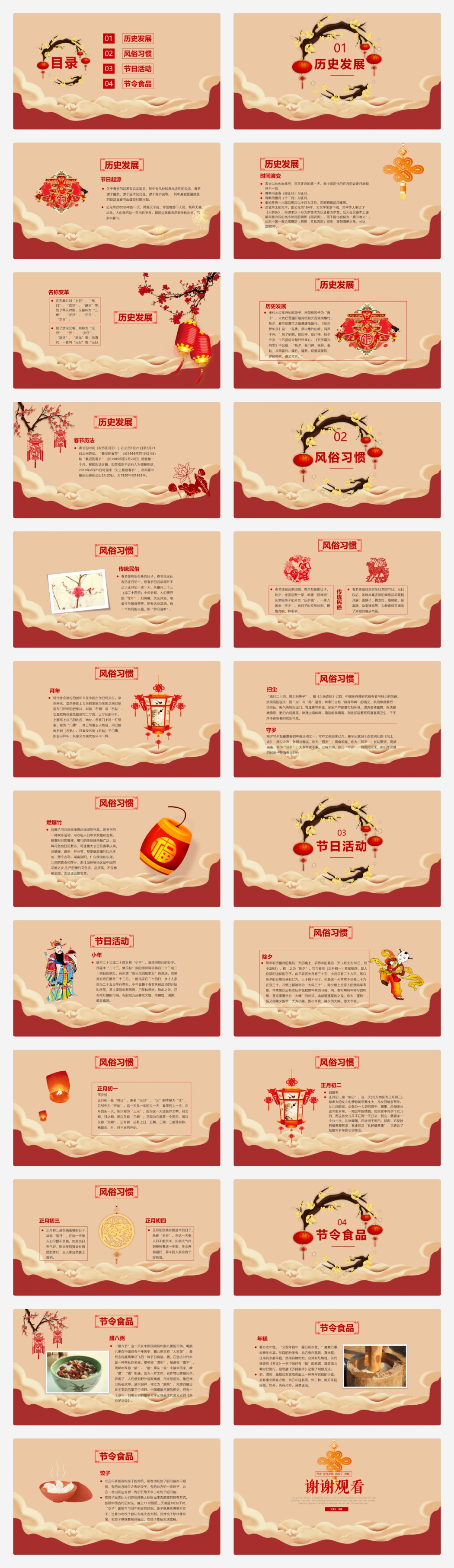 春节年会、会议活动——春节传统习俗介绍ppt模板(图1)